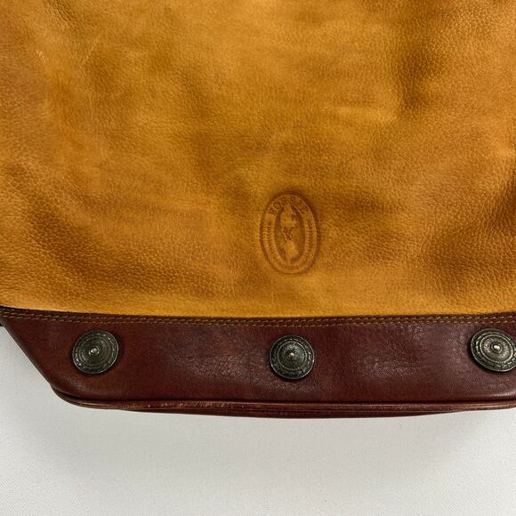 Fossil Camel Brown Nubuck Leather Crossbody Bucket Handbag Purse Clean Interior - Picture 6 of 16